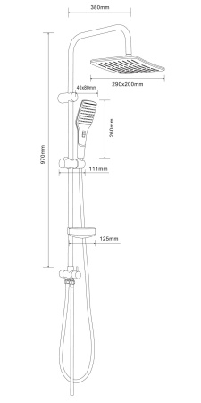Душевая стойка Orange S10cr хром